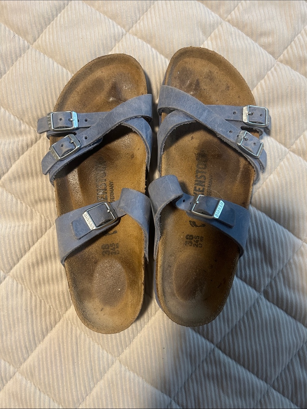 Birkenstock Blue Double-Buckle Women’s Sandals